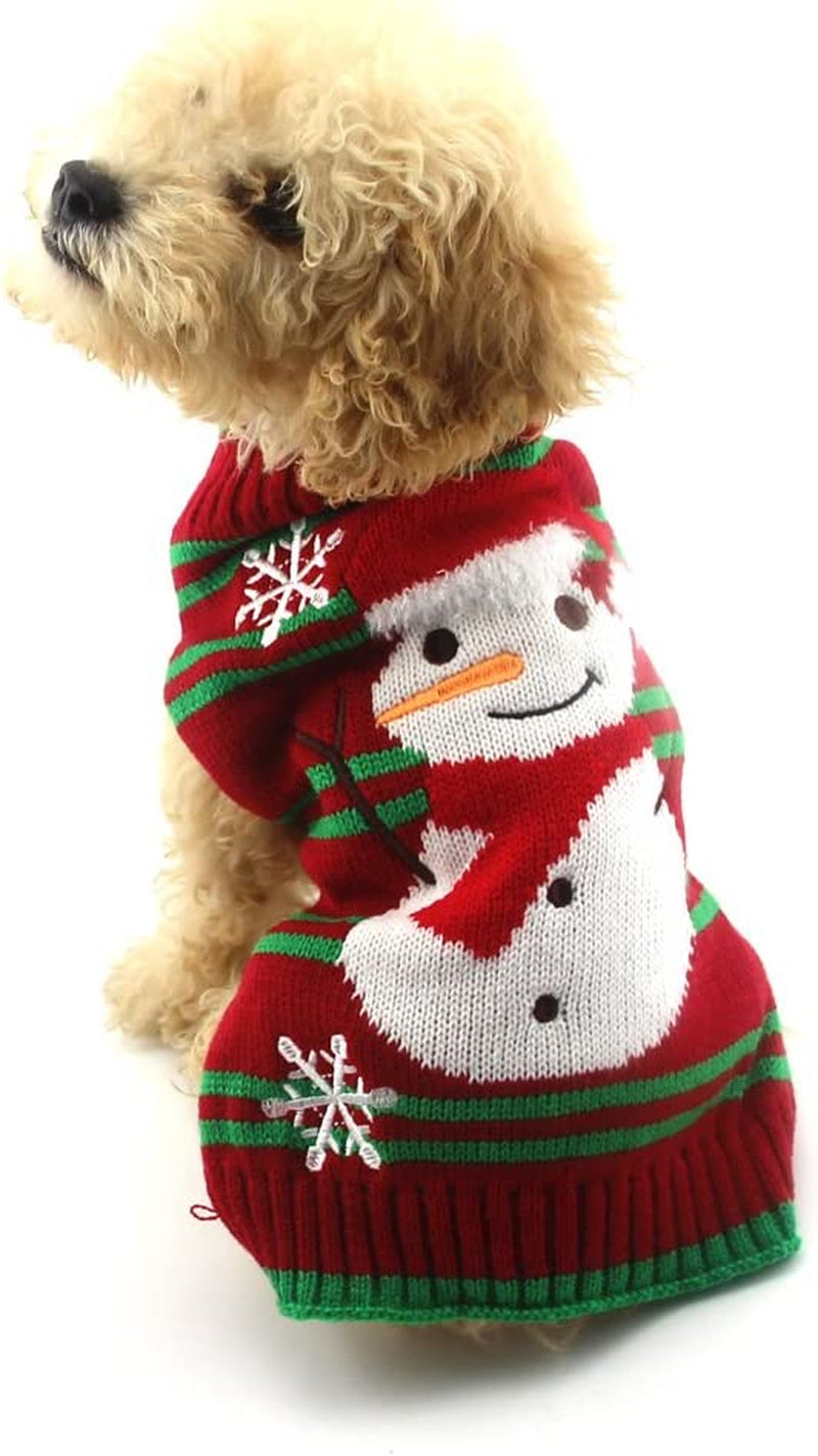 Cozy Snowman Holiday Sweater for Small Dogs and Cats - Perfect for Christmas and New Year Celebrations!