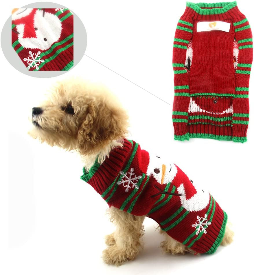 Cozy Snowman Holiday Sweater for Small Dogs and Cats - Perfect for Christmas and New Year Celebrations!