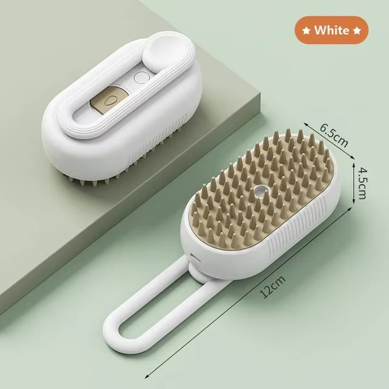 3-in-1 Pet Grooming Brush with Steamy Spray & Massage - Perfect for Dogs & Cats, Effortless Hair Removal & Pampering!