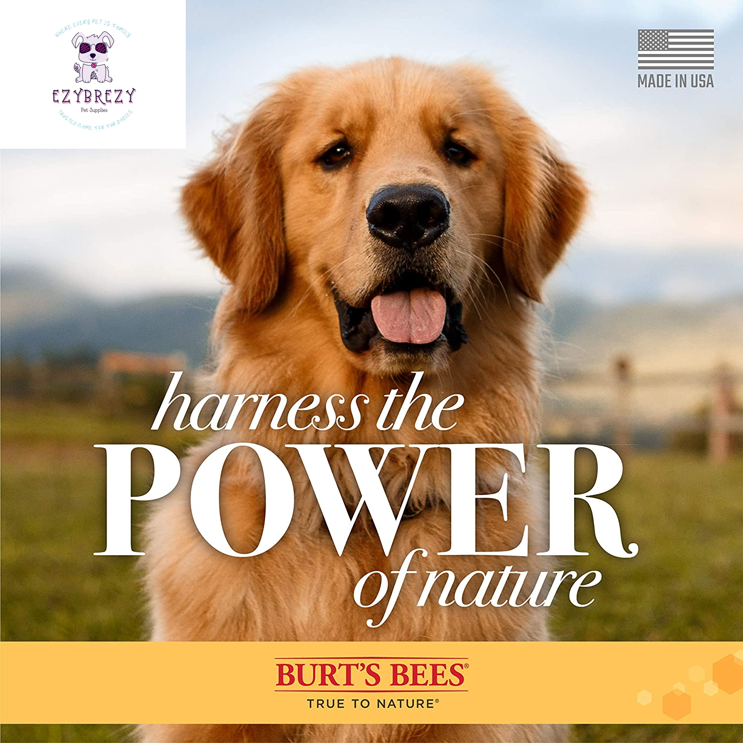 Burt's Bees Natural Dog Wipes - 3 Pack, Hypoallergenic & Eco-Friendly for Paws and Bottoms