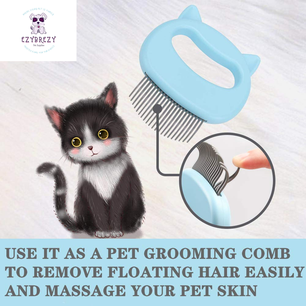 Gentle Grooming Comb & Massager for Cats, Puppies, and Rabbits - Effortless Hair Remover & Nail Clipper for Deshedding and Tangle Removal