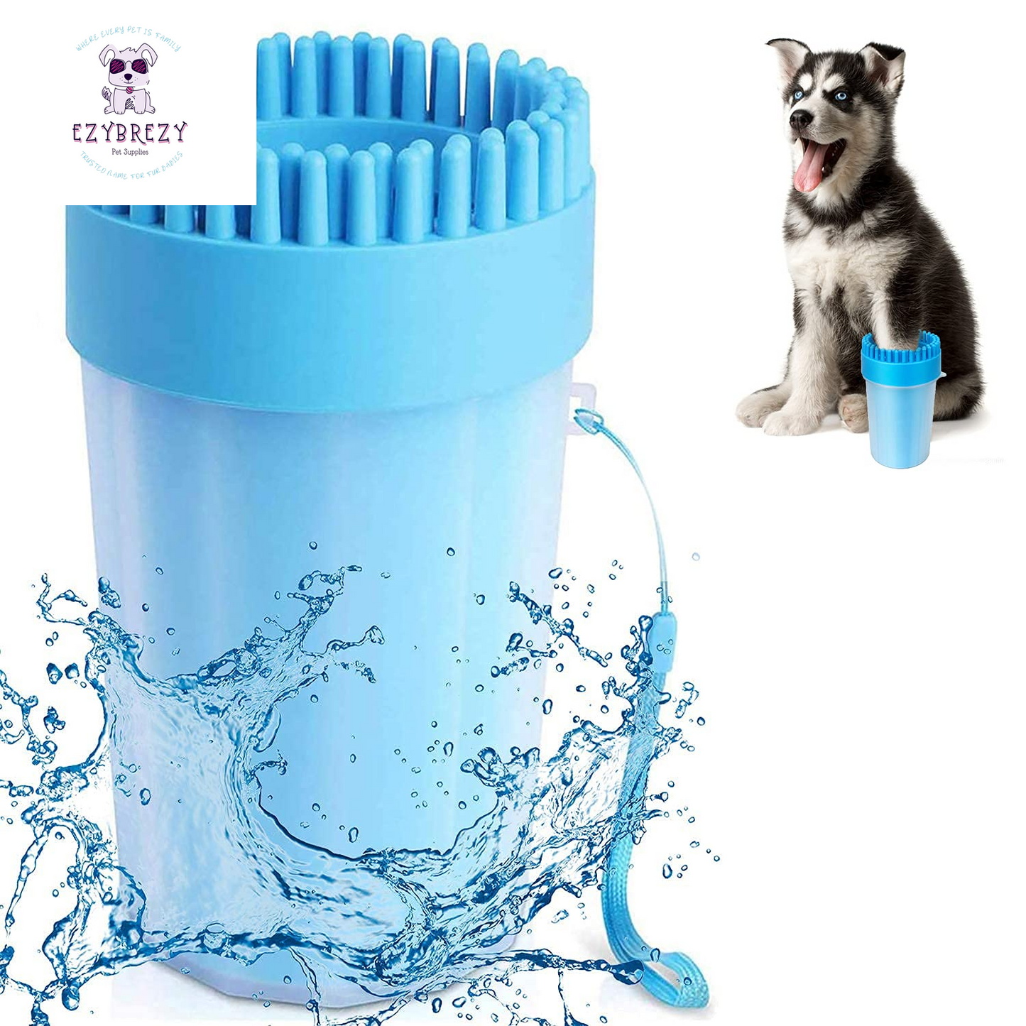 Ultimate 2-in-1 Portable Dog Paw Cleaner & Scrubber – Effortlessly Keep Your Pup's Paws Spotless!