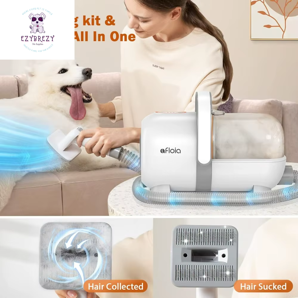 Ultimate Dog Grooming Kit: 7-in-1 Vacuum, Clippers, Nail Trimmer & Brush for a Stress-Free Grooming Experience!