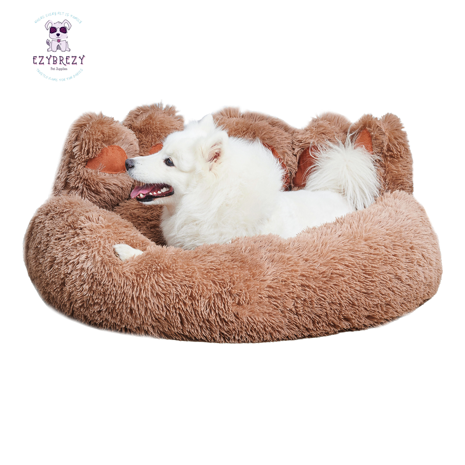 Cozy Adorable Bear Paw Dog Bed - Perfect Plush Furniture for Small & Medium Pets