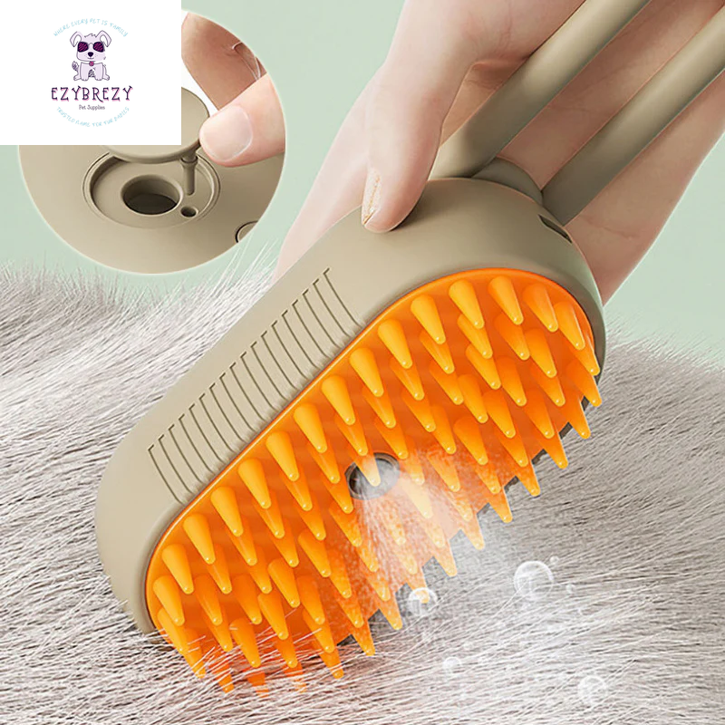 Revolutionary 3-in-1 Electric Pet Grooming Brush - Steam, Massage & Hair Removal for Cats and Dogs