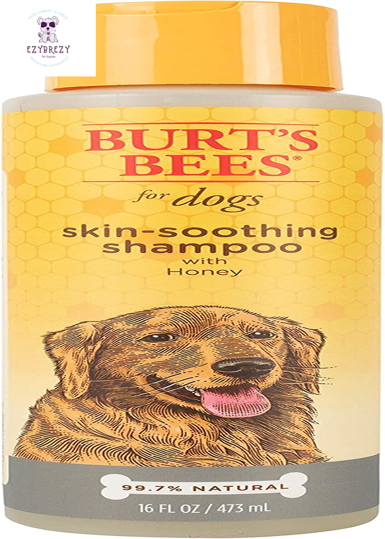 Burt's Bees Natural Dog Shampoo with Honey - Gentle Formula for All Dogs & Puppies - Soothes Dry & Sensitive Skin - 16 oz Made in the USA