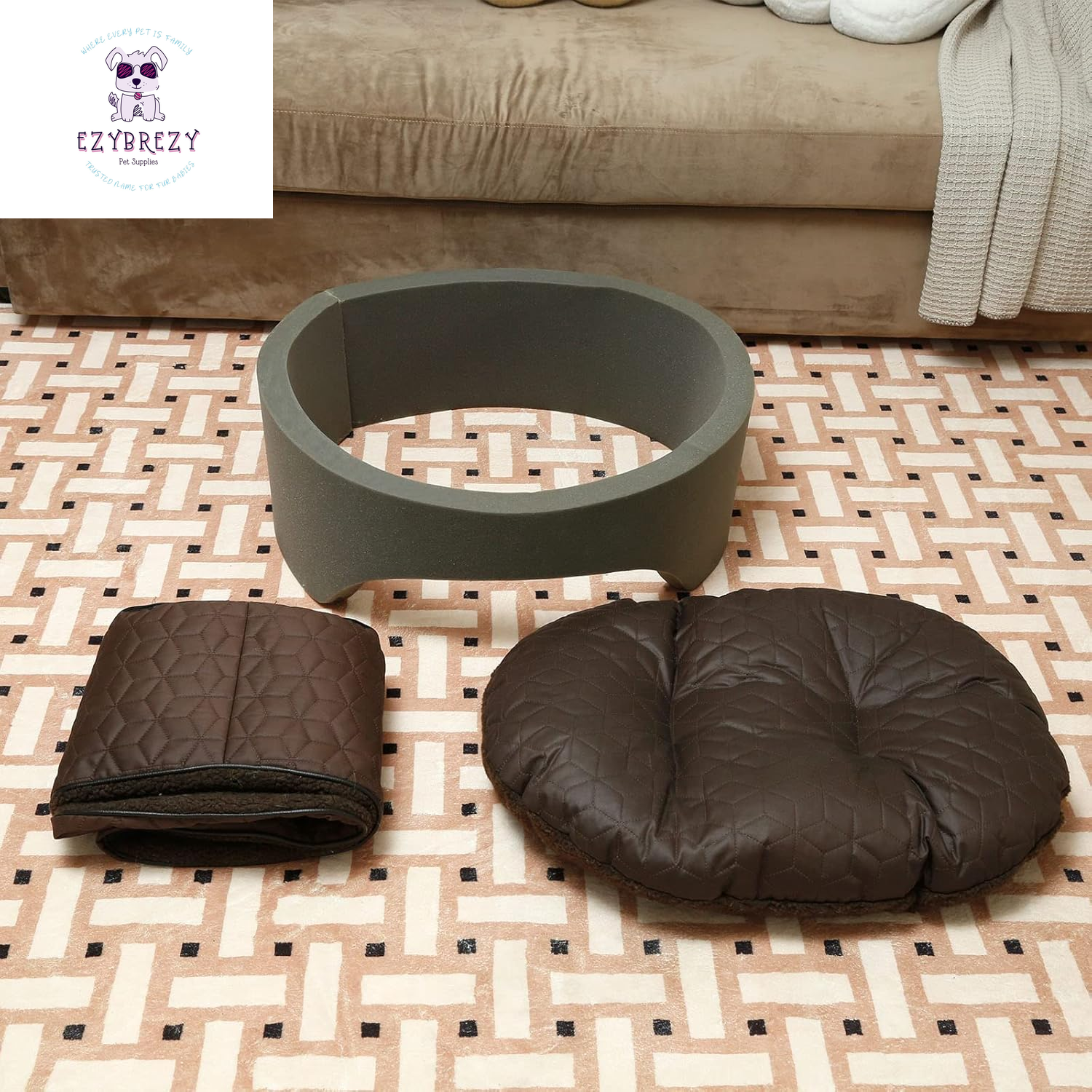 Indulge Your Pup with the Cozy Oval Luxury Dog Bed - Washable & Removable Covers for Ultimate Comfort!