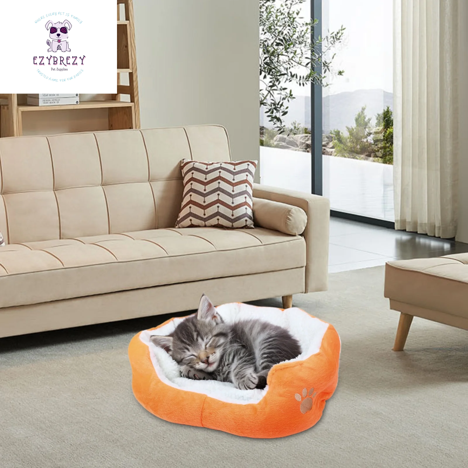 Luxurious Cozy Dog Bed for Small Dogs & Cats - Ultimate Comfort with Removable Cushion!