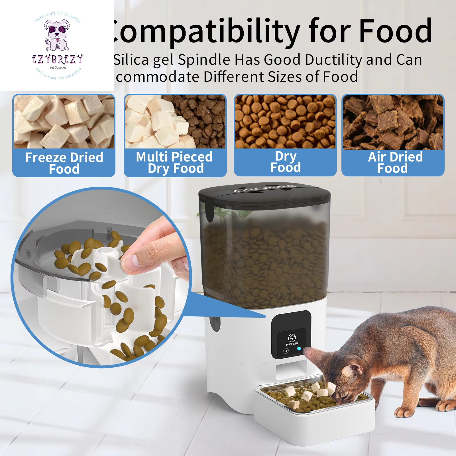 Revolutionary WiFi Smart Cat Feeder - Effortless App Control & Easy Clean Design for Stress-Free Feeding