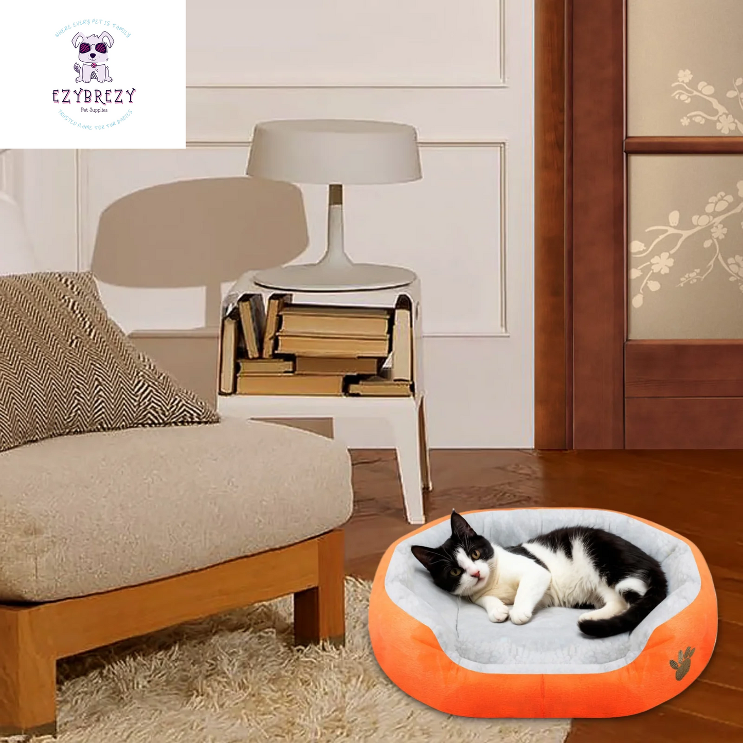 Luxurious Cozy Dog Bed for Small Dogs & Cats - Ultimate Comfort with Removable Cushion!