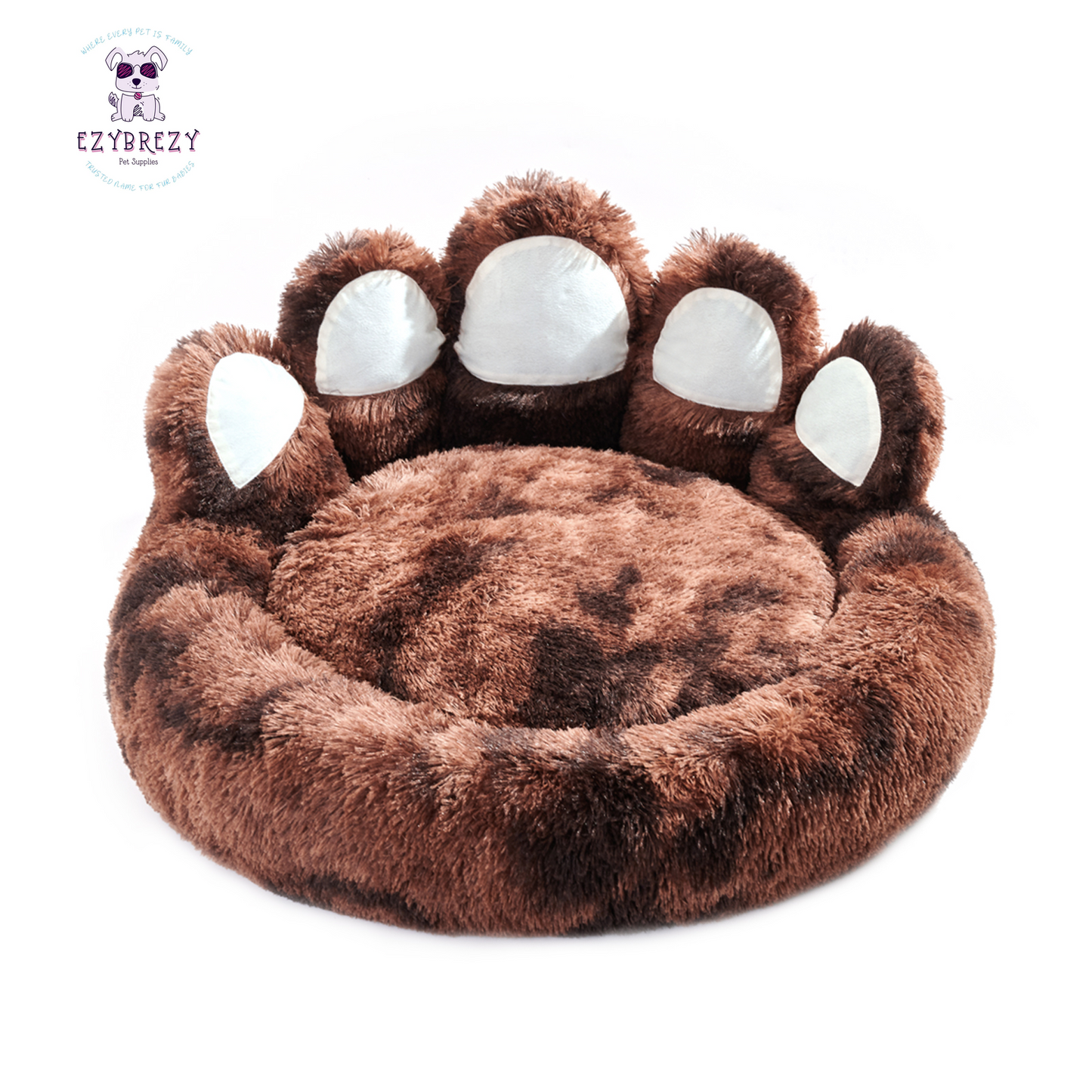 Cozy Adorable Bear Paw Dog Bed - Perfect Plush Furniture for Small & Medium Pets