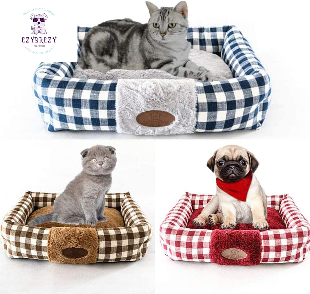 Ultimate Plush Cat Bed - Spacious Indoor Cushion for Cats & Dogs, Easy-Care Machine Washable with Non-Slip Base