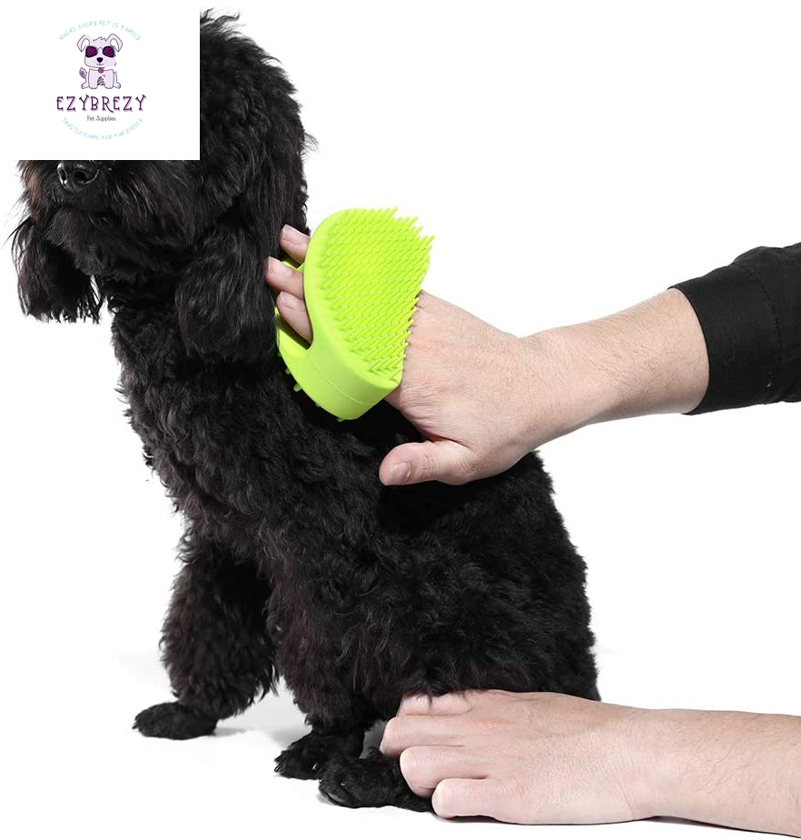 Stylish Purple Premium Soft Silicone Grooming Brush for Dogs & Cats - Ideal for Bathing, Massaging, and Shedding Control!