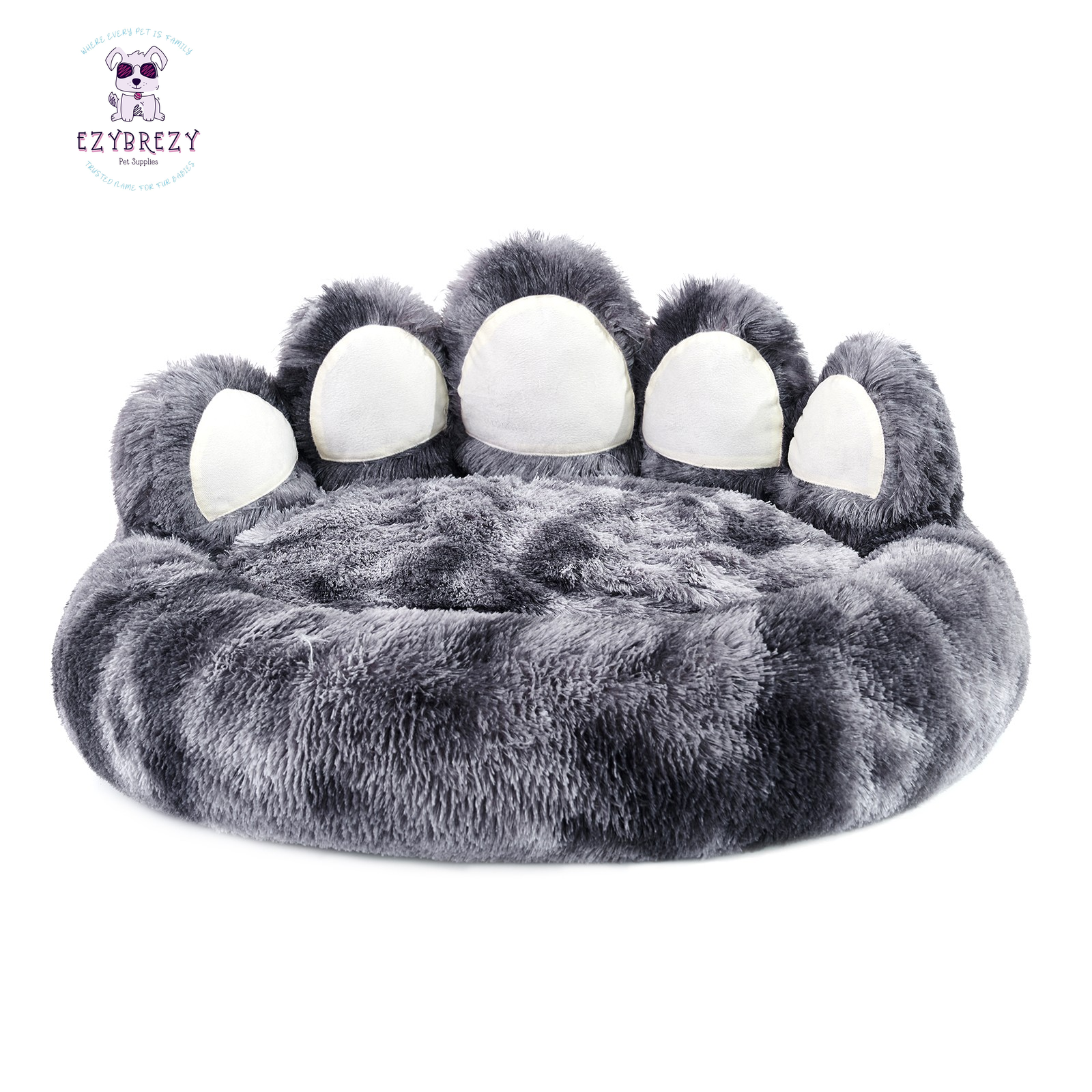 Cozy Adorable Bear Paw Dog Bed - Perfect Plush Furniture for Small & Medium Pets