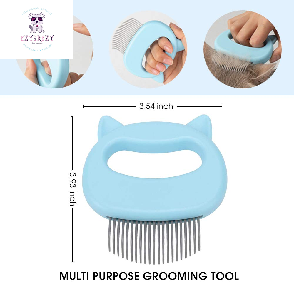 Gentle Grooming Comb & Massager for Cats, Puppies, and Rabbits - Effortless Hair Remover & Nail Clipper for Deshedding and Tangle Removal