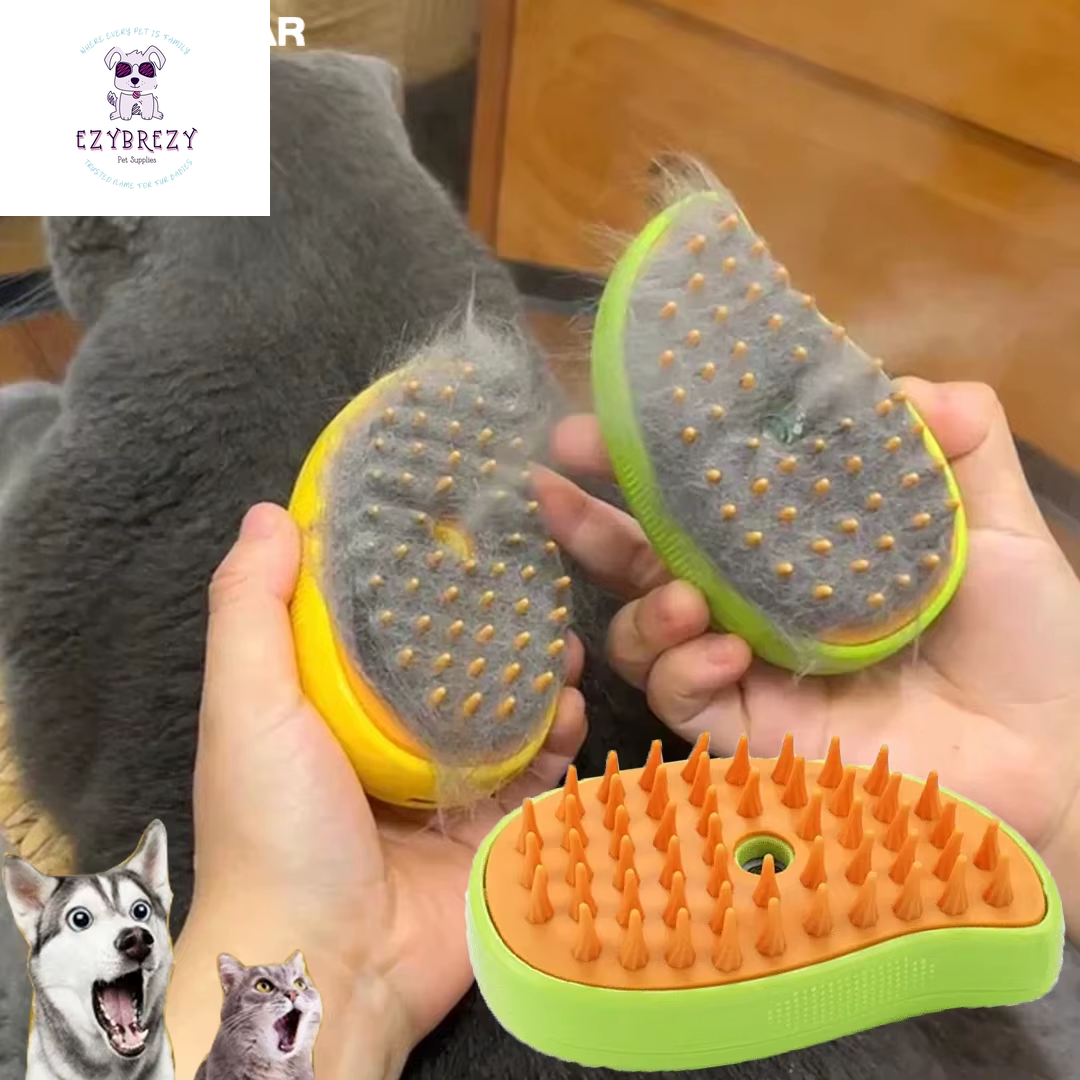 Effortless Grooming: 3-in-1 Cat Steam Brush with Electric Spray & Massage Comb for Easy Hair Removal