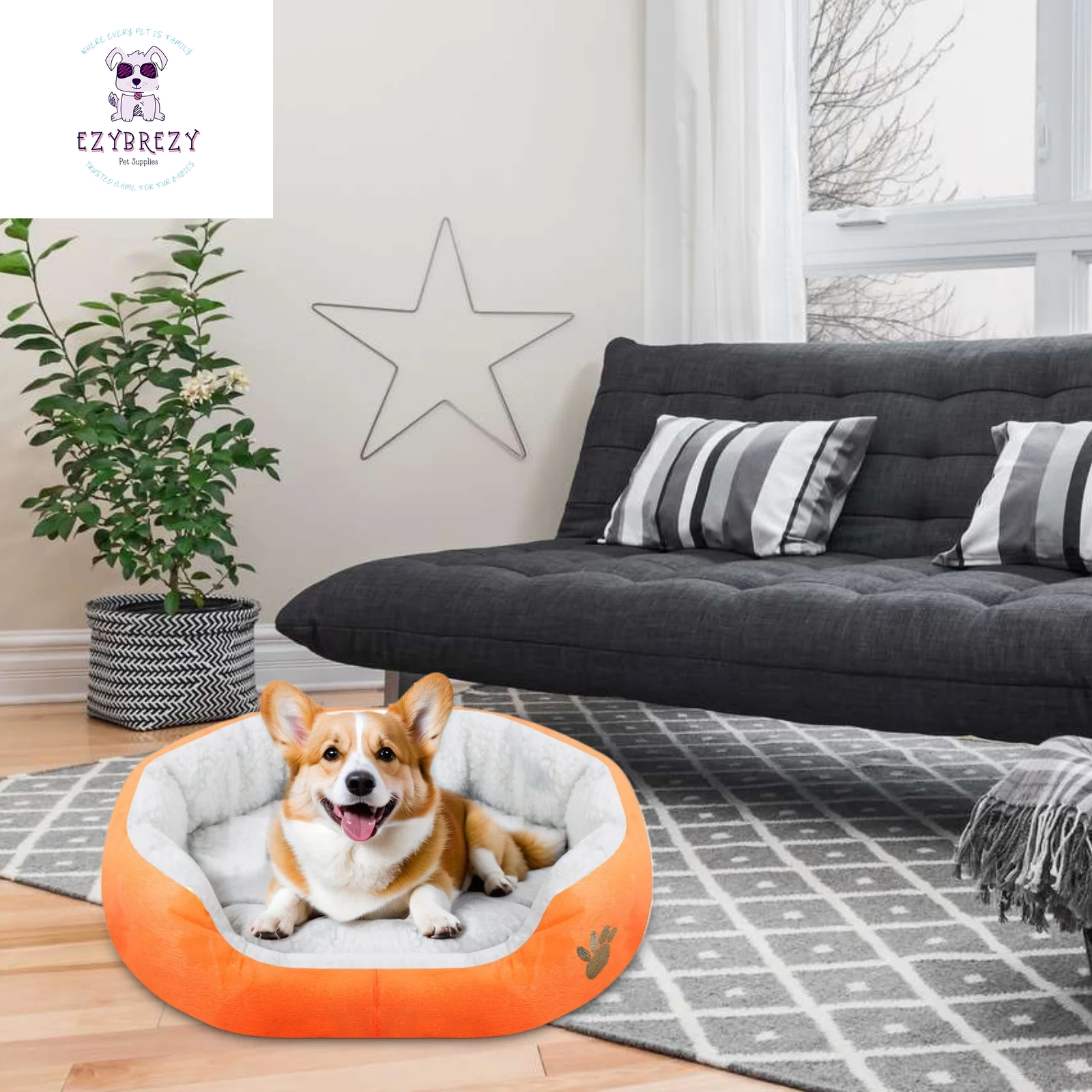 Luxurious Cozy Dog Bed for Small Dogs & Cats - Ultimate Comfort with Removable Cushion!