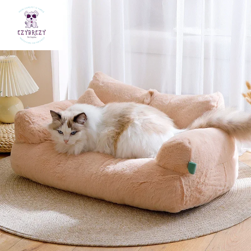 Cozy Plush Cat & Dog Bed House - Washable Winter Nest for Ultimate Comfort