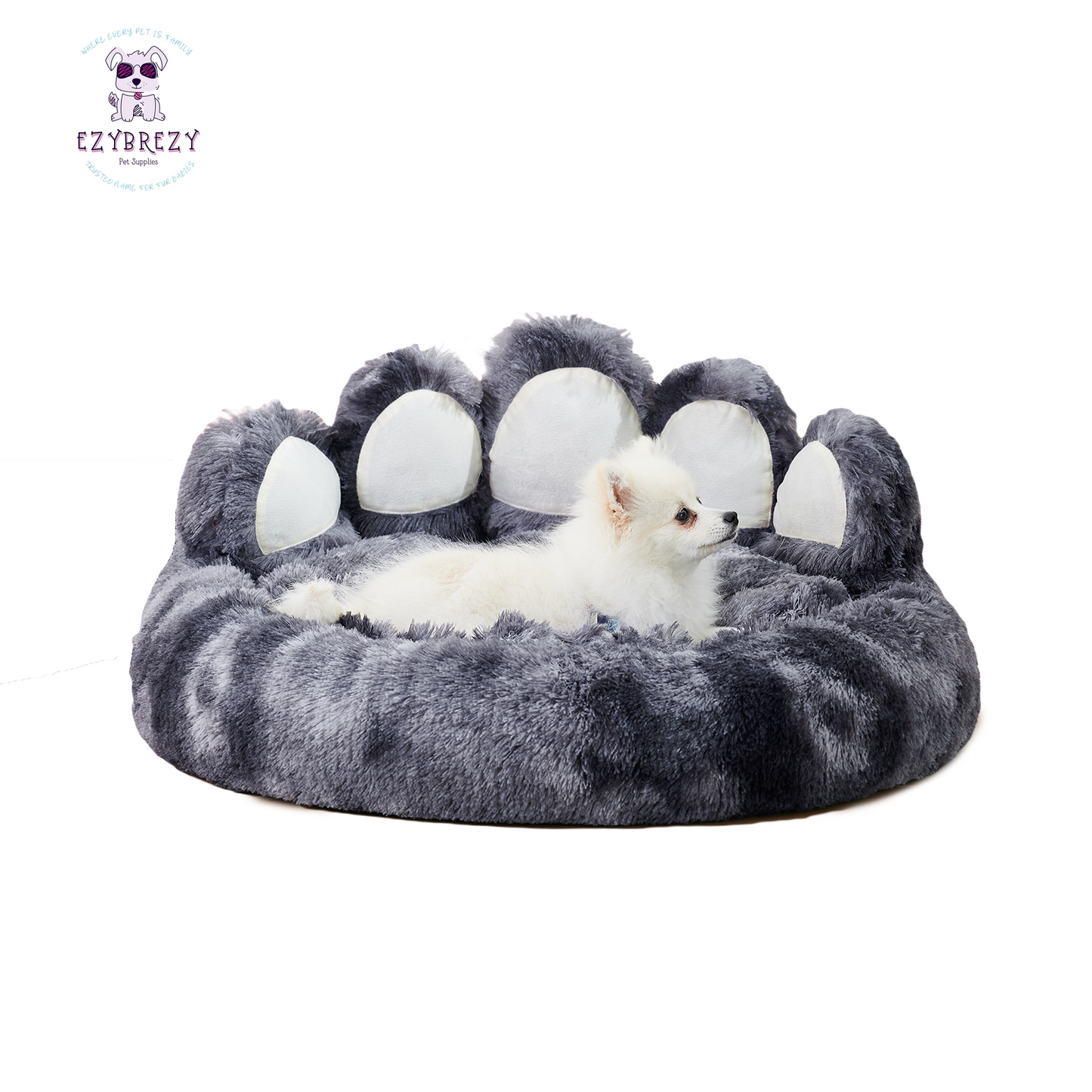 Cozy Adorable Bear Paw Dog Bed - Perfect Plush Furniture for Small & Medium Pets