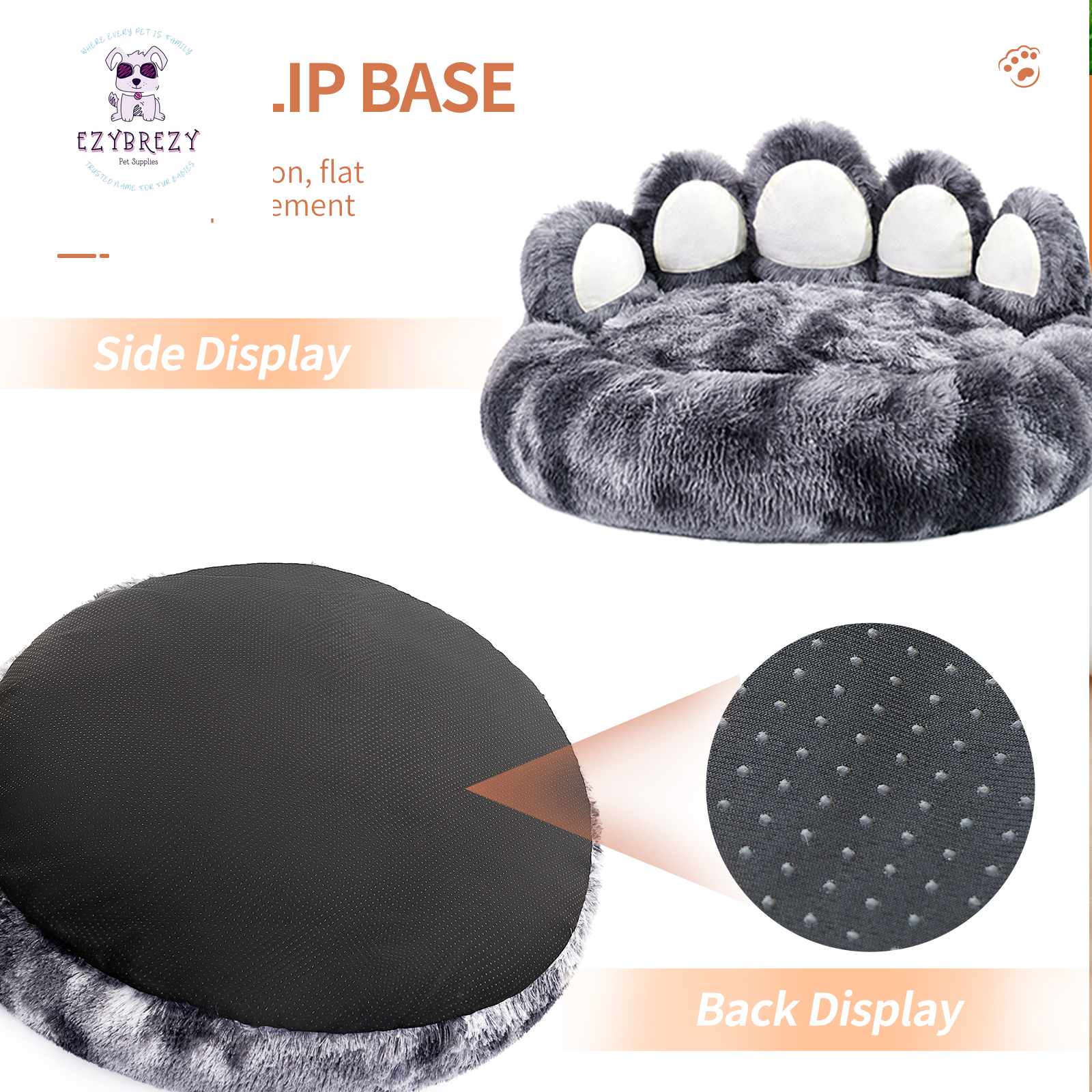 Cozy Adorable Bear Paw Dog Bed - Perfect Plush Furniture for Small & Medium Pets