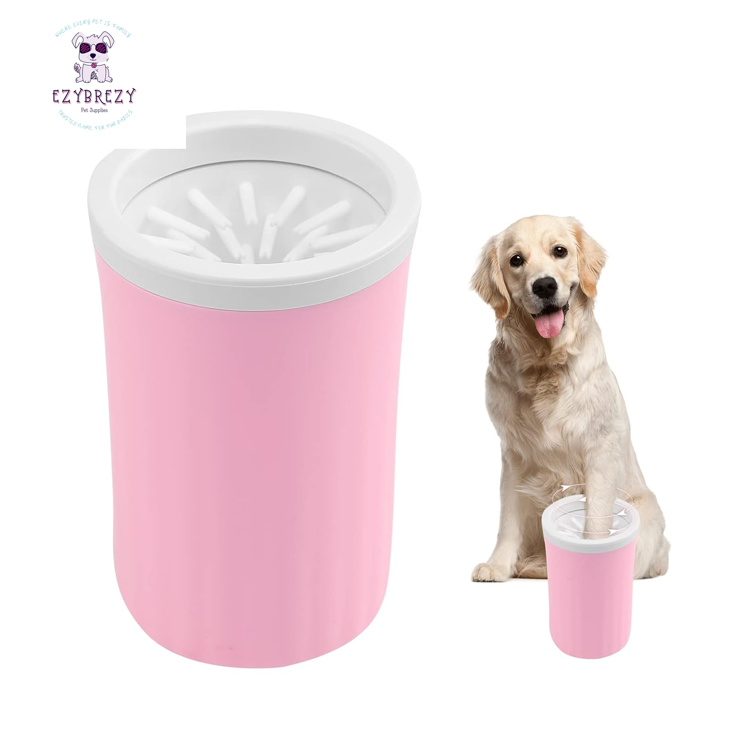 Ultimate 2-in-1 Dog Paw Washer & Foot Cleaner - Effortless Cleaning Cup with Brush for Large Dogs